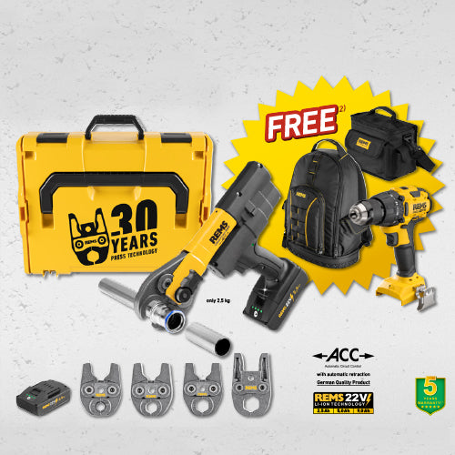 REMS MINI-PRESS 22 V ACC Press Gun Kit - Offer