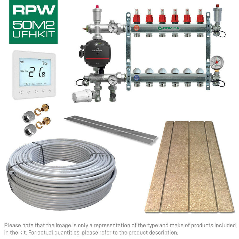 50m2 Chipboard Underfloor Heating Kit